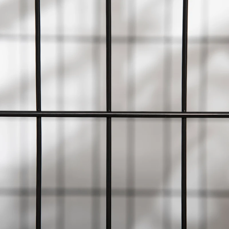 PawHut 36" Heavy Duty Dog Crate with Removable Tray, Lockable Wheels and Double Door, for Medium and Large Dogs, Black