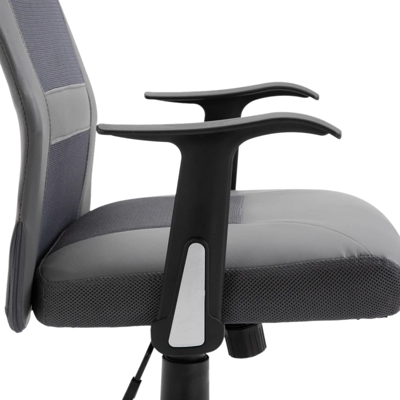 Vinsetto Office Chair High Back Mesh Ergonomic Computer Desk Seat Thick Padded Headrest with Armrest Office Grey