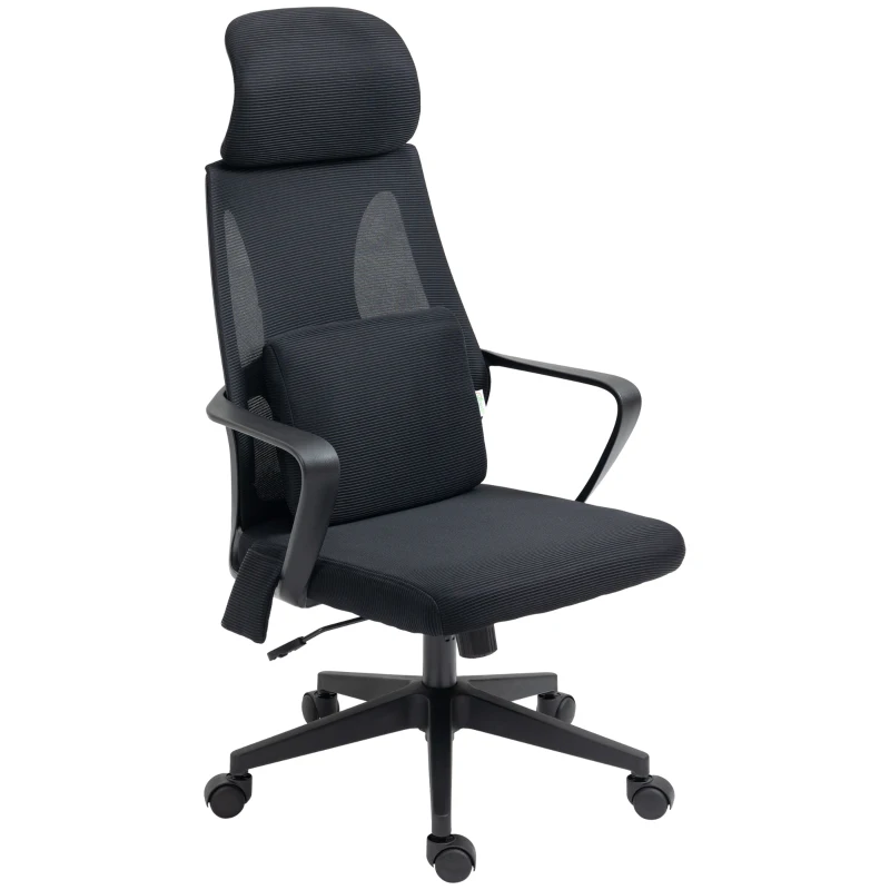 Vinsetto Office Chair High Back, Ergonomic Mesh Computer Chair Executive Task Chair with Massage Lumbar Support & Headrest Rocking