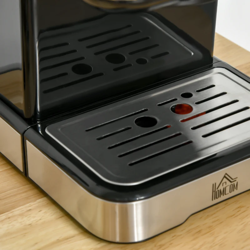 HOMCOM Espresso Machine with Milk Frother Wand, 15-Bar Pump Coffee Maker with 1.5L Removable Water Tank for Espresso, Latte and Cappuccino