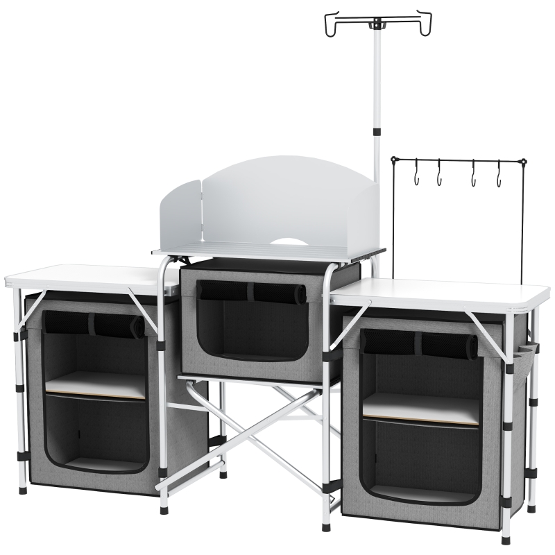 Traveling Light アウトバックオーブン Outsunny Aluminum Camping Kitchen, Portable Folding Camping