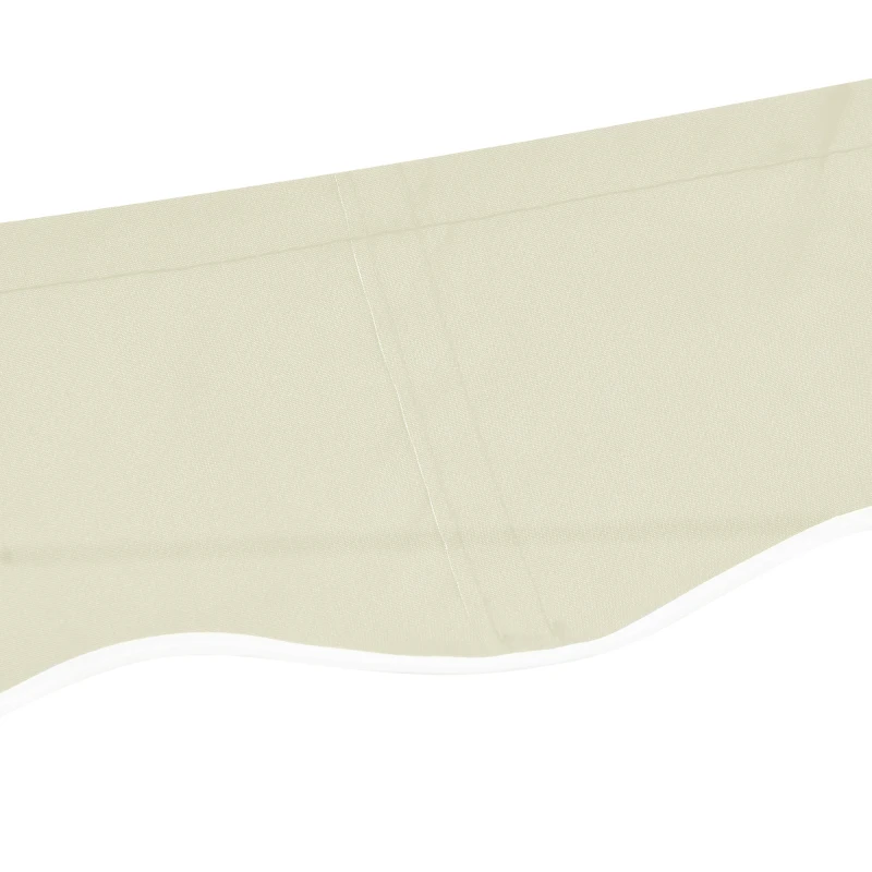 Outsunny 10' x 8' Retractable Awning Fabric Replacement Outdoor Sunshade Canopy Awning Cover, UV Protection, Cream White