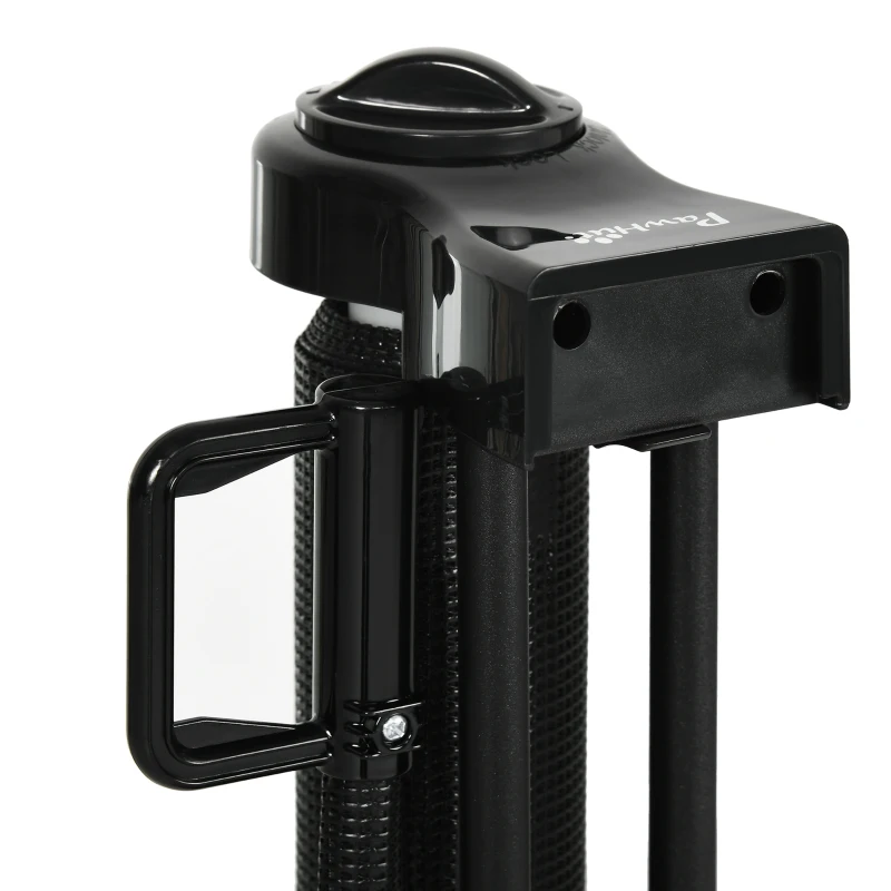 PawHut Retractable Pet Gate w/ Single Hand Operation, for Stairs, Doorways, Hallways - Black