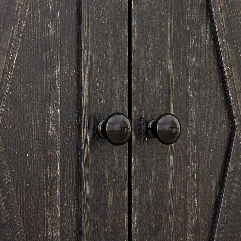 HOMCOM Farmhouse Sideboard Storage Cabinet with Doors and Drawer for Kitchen, Living room, 23.5"x11.75"x34.5", Dark Brown