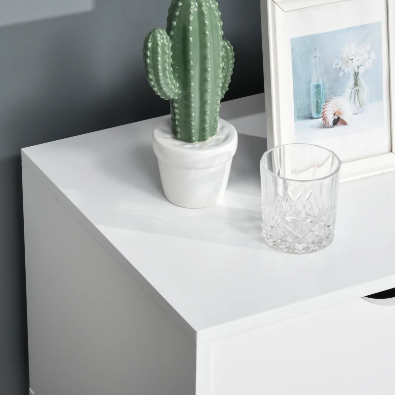 HOMCOM Modern Wooden TV Stand with 2 Storage Cabinet Stand for TV's up to 65" for Living Room Office, Storage Entertainment Center, White