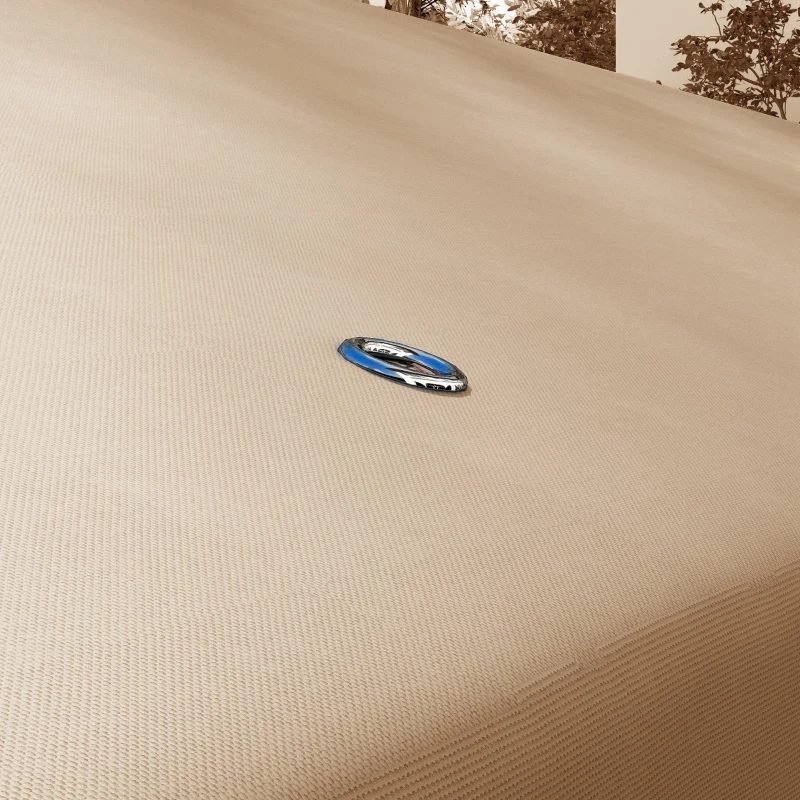 Outsunny 10' x 10' Replacement Canopy, Gazebo Top Cover with Double Vented Roof for Garden Patio (TOP ONLY), Khaki