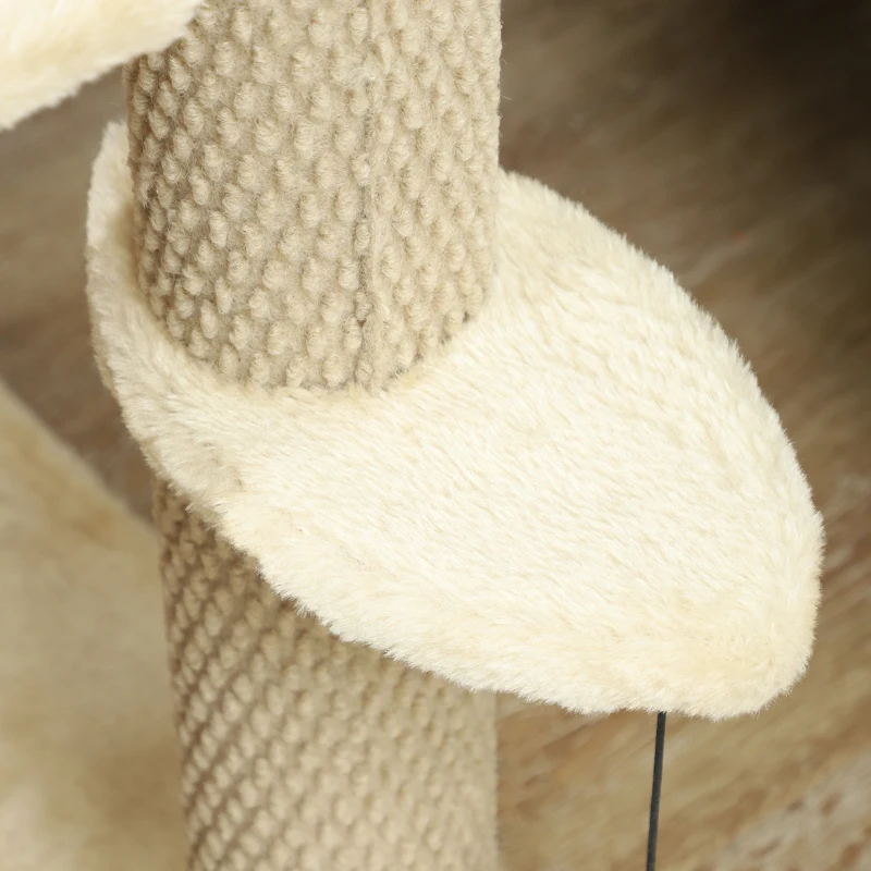 PawHut Cat Tree, Cat Tower Cat Stair Steps with Scratching Post, Hanging Play Ball for High Bed, Sofa, Indoor / Outdoor