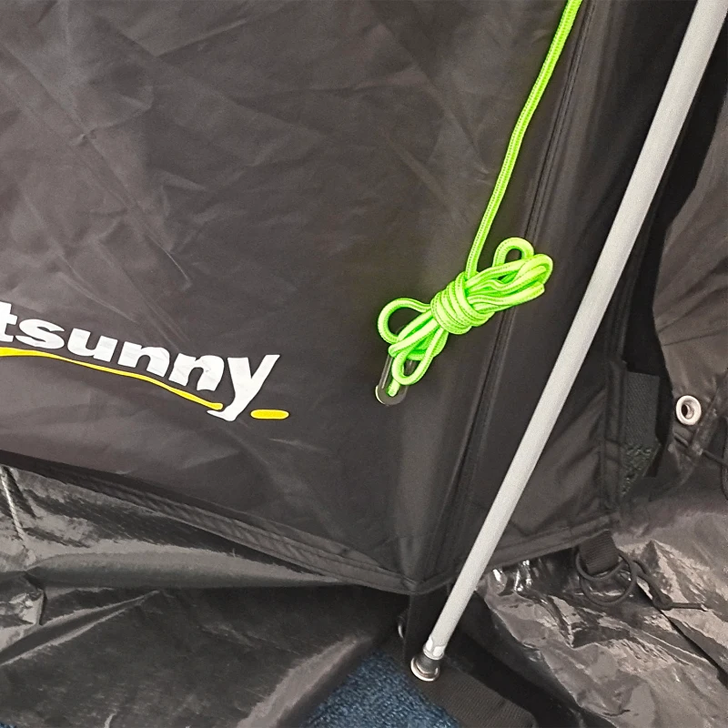 Outsunny 3-4 Person Easy Setup Cabin Tent with Two Room, Waterproof & UV30+ Camping Tent with Carrying Bag, Charcoal
