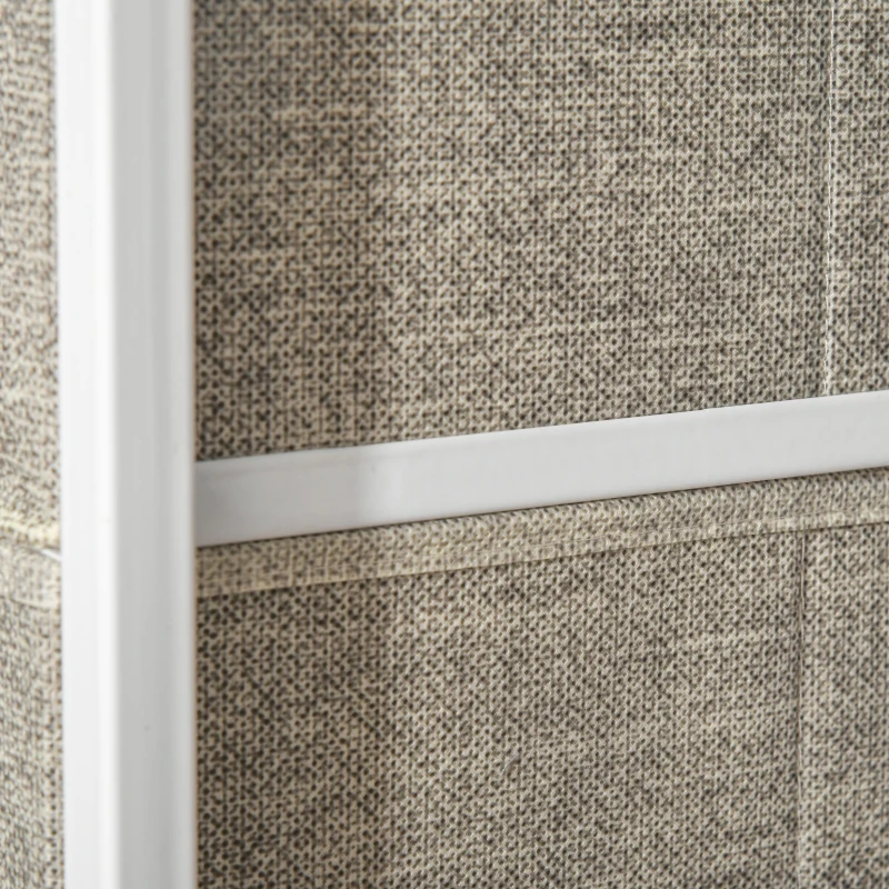 HOMCOM 7-Drawer Dresser Storage Tower Cabinet Organizer Unit, Easy Pull Fabric Bins with Metal Frame for Bedroom, Closets, Light Gray