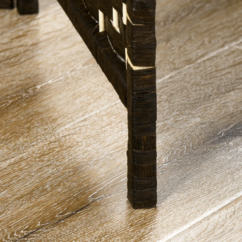 HOMCOM 5.6 Ft Tall Folding Room Divider with Storage Shelves, 4 Panel Portable Privacy Screen for Home Office, Bedroom, Brown