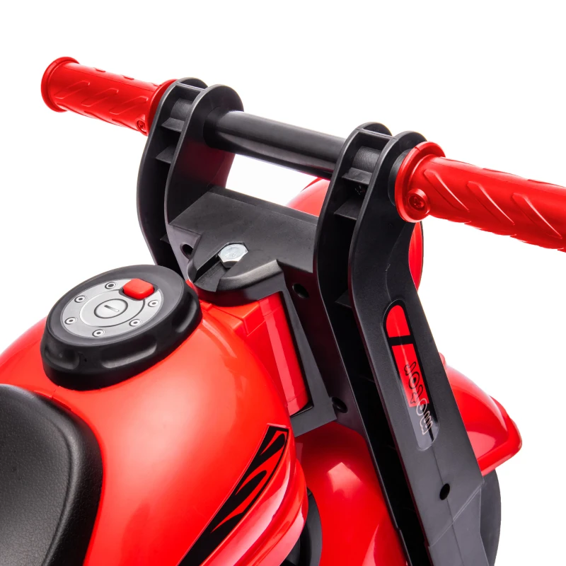 Qaba Foot to Floor Toddler Ride on Toy, Sliding Toddler Car with Music and Bubble, for 2-5 Years Old, Red