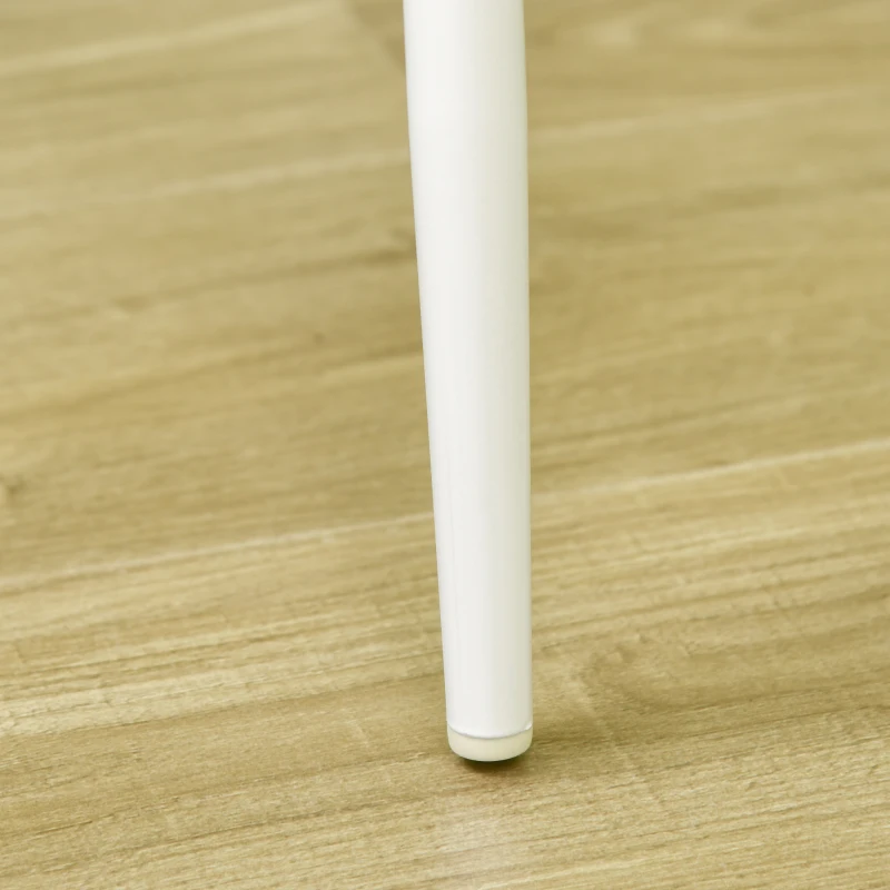 HOMCOM 3-Piece Dining Table and Chairs Set with Footrest, White