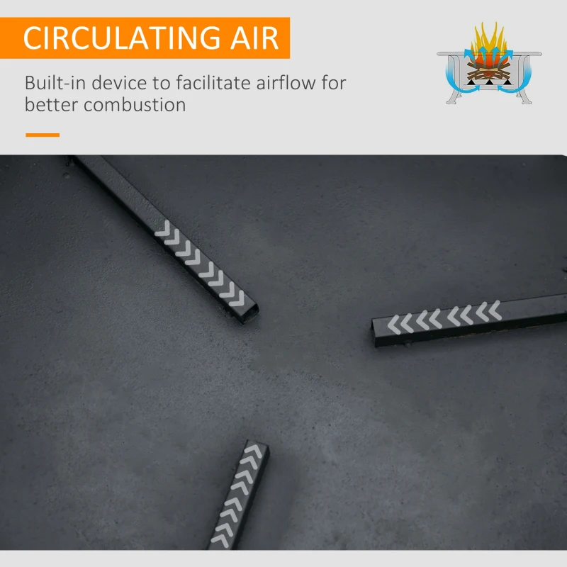 Outsunny Outdoor Fire Pit with Mesh Lid, Portable Wood Burning Firebowl with Poker for Patio, Backyard, Bronze