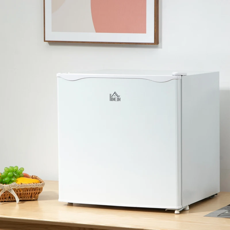 HOMCOM 1.1 Cu.Ft Countertop Mini Freezer, Compact Upright Freezer with Removable Shelves, White