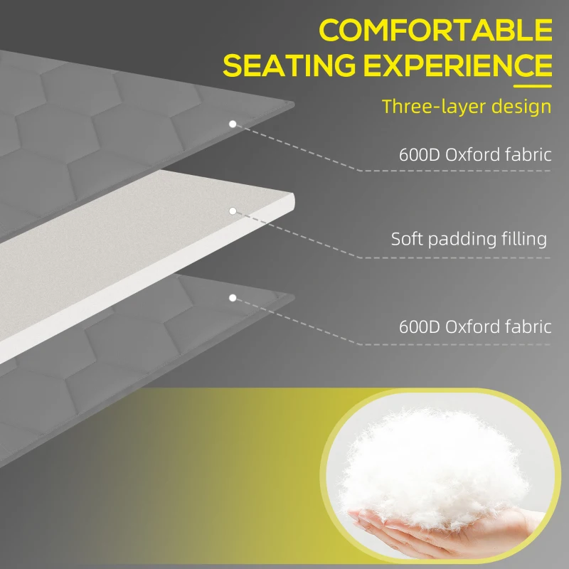 Outsunny Folding Chaise Lounge Set with Reclining Back, 25.6" x 74" x 14.2", Gray