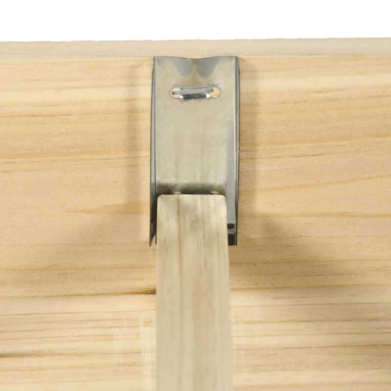 Outsunny 12 Pockets Raised Garden Bed with Greenhouse and Roll Up Windows for Vegetables, Flowers, 4' x 3' x 2', Natural Wood