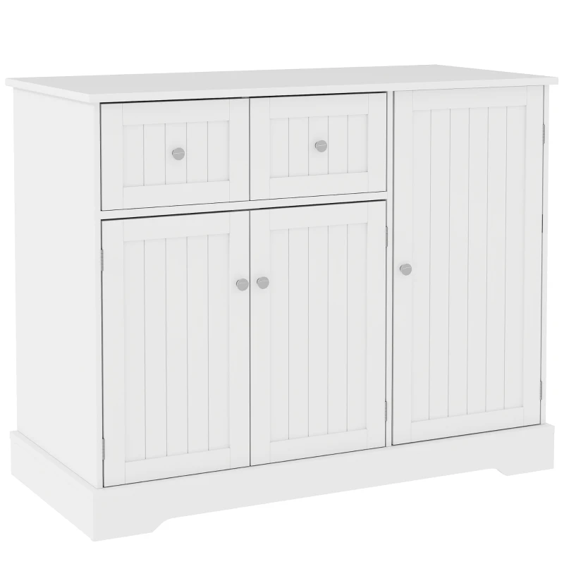PawHut Cat Litter Box Enclosure with Drawer, Storage, Anti-tip Kit, for Living Room, Bedroom, White