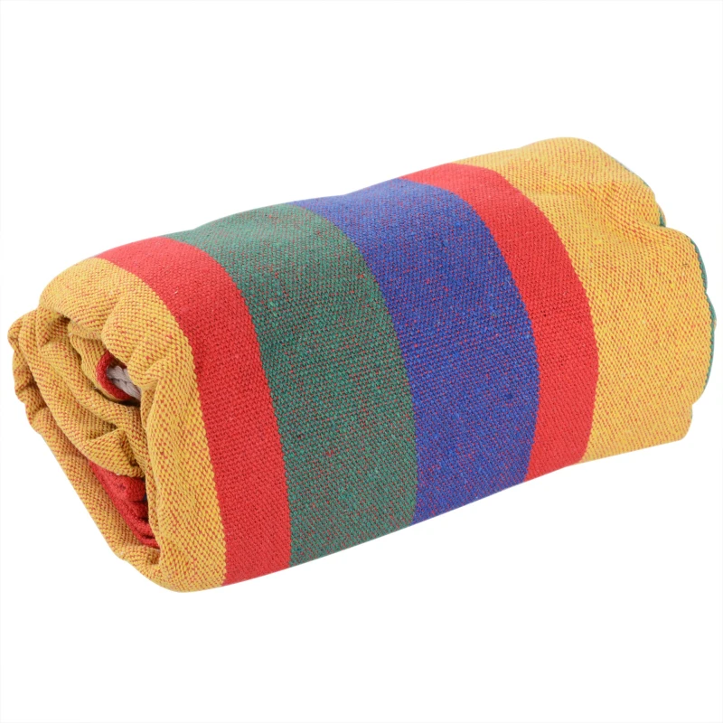 Outsunny 79"x40" Outdoor Hammock Bed Swing Chair, Patio Lounge Garden Camping Hiking Travel Hammock Only for Backyard, Garden