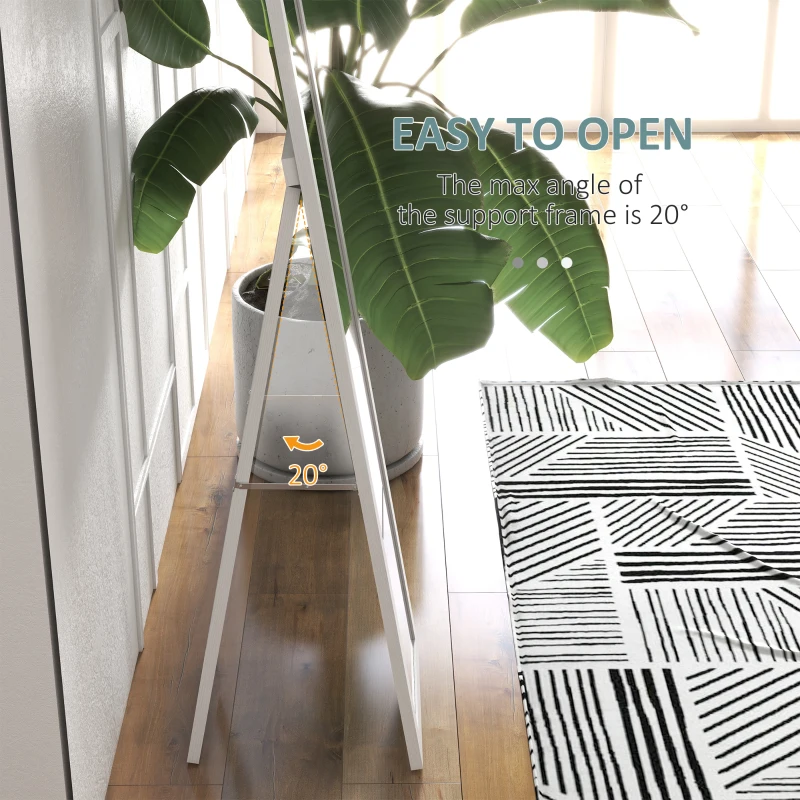 HOMCOM 15" x 62" Full Length Mirror for Bedroom, Free Standing Dressing Mirror, Wall Mirror for Living Room, White