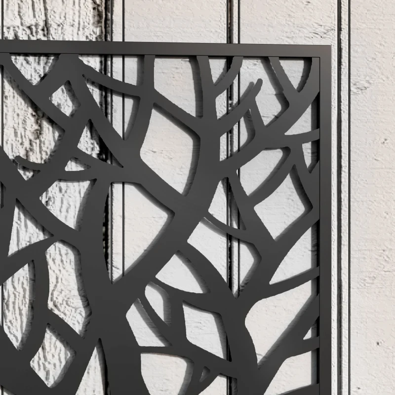 Outsunny Metal Garden Bed with Trellis for Climbing Plants, Freestanding or Wall Mounted Flower Bed for Garden, Patio, Balcony