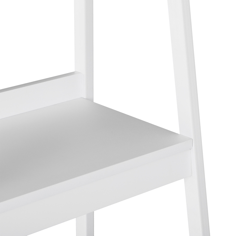 HOMCOM Set of 2, 4 Tier Ladder Shelf Bookcase, Multi-Use Display Rack, Storage Shelving Unit Display Stand, Flower Plant Stand, Home Office Furniture, White