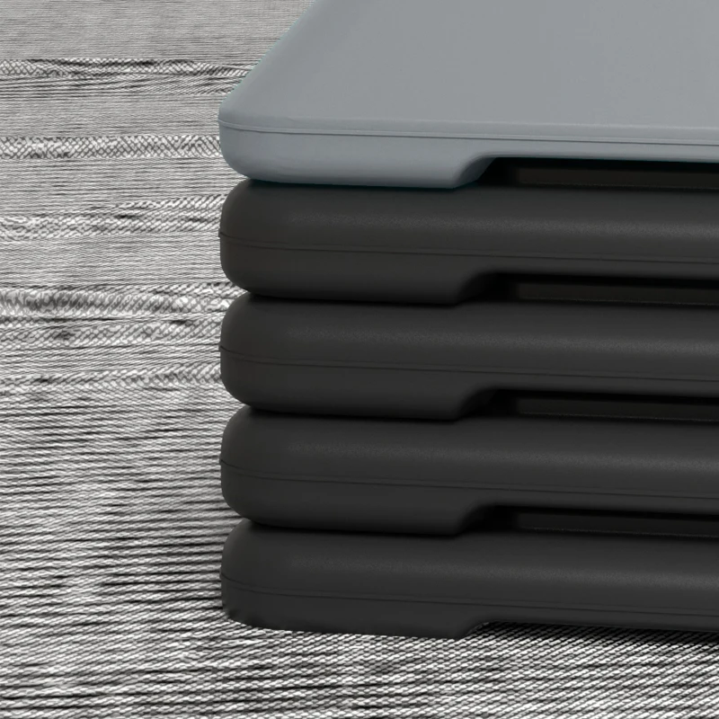 Soozier 5-Level Height Adjustable Stepper, Aerobic Exercise Step Platform, 4" 6" 8" 10" 12", Grey