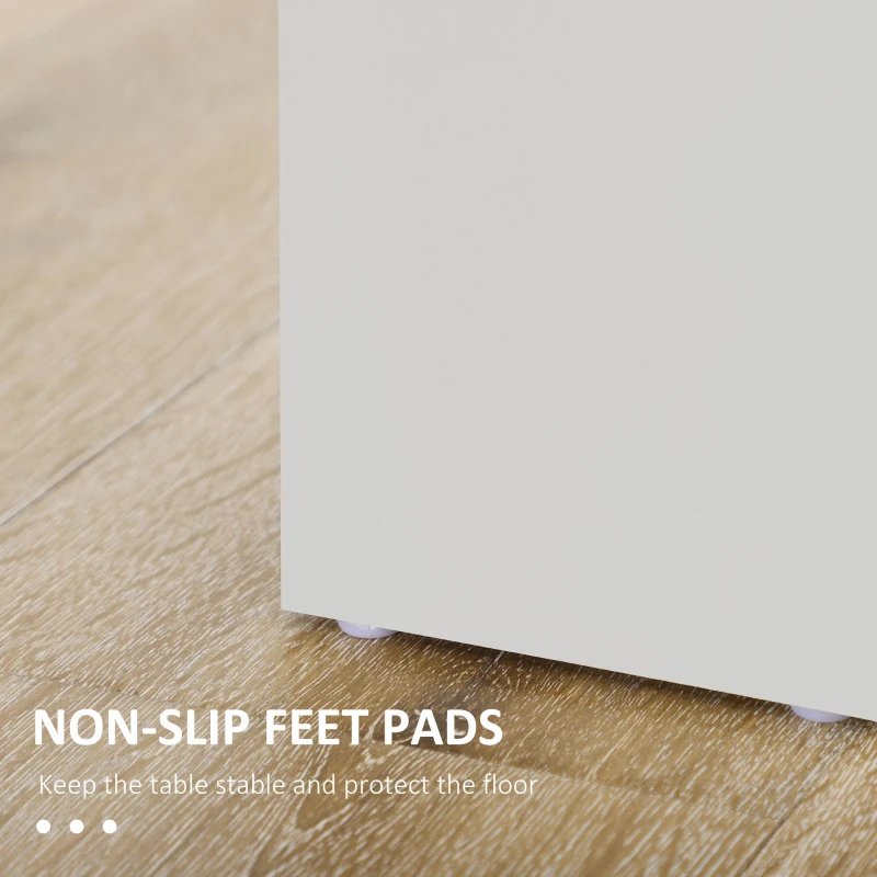 HOMCOM 47" Kitchen Table for 4-6 People, Dining Table with Wood Effect for Dining Room, Oak