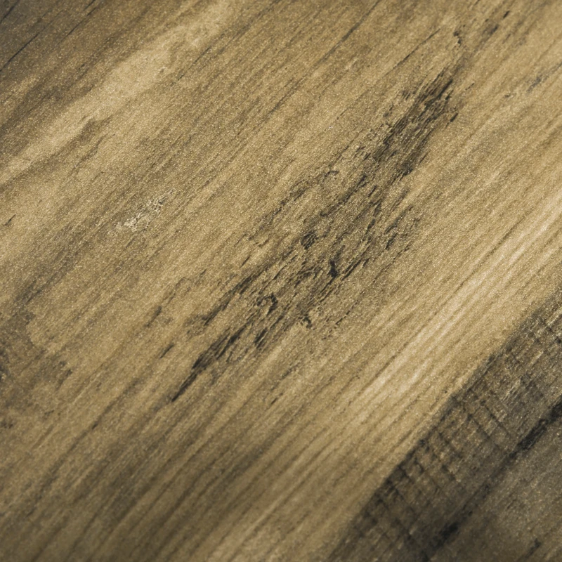 HOMCOM Bar Cart, Industrial Kitchen Cart with Wheels , Rolling Utility 3 Storage Shelves for Dining Room, Laundry Room, and Bathroom, Light Brown Wood Grain