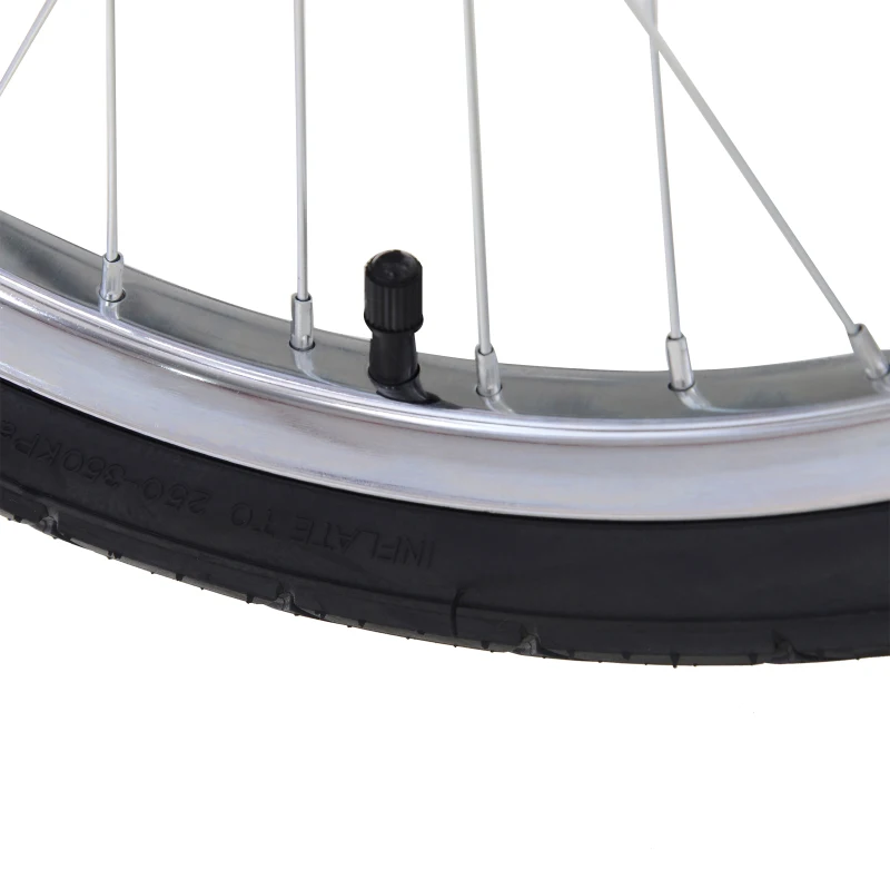 Aosom Bicycle Cargo Trailer Cart Carrier Garden Use w/ Quick Release, Cover, Grey
