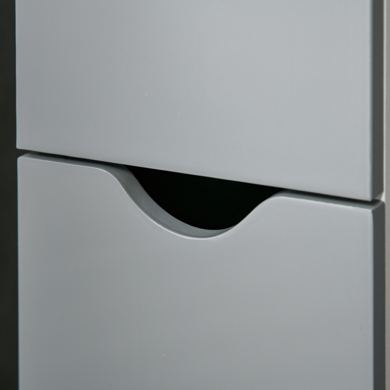 kleankin Bathroom Storage Cabinet with Open Shelves, Grey