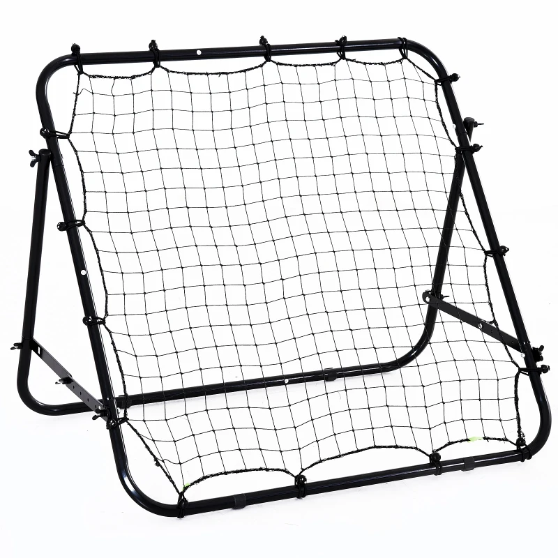 Soozier Rebounder Net Soccer Kickback Target Goal Kids Adults Football Training Aid Multi-Sports Practice Adjustable Black
