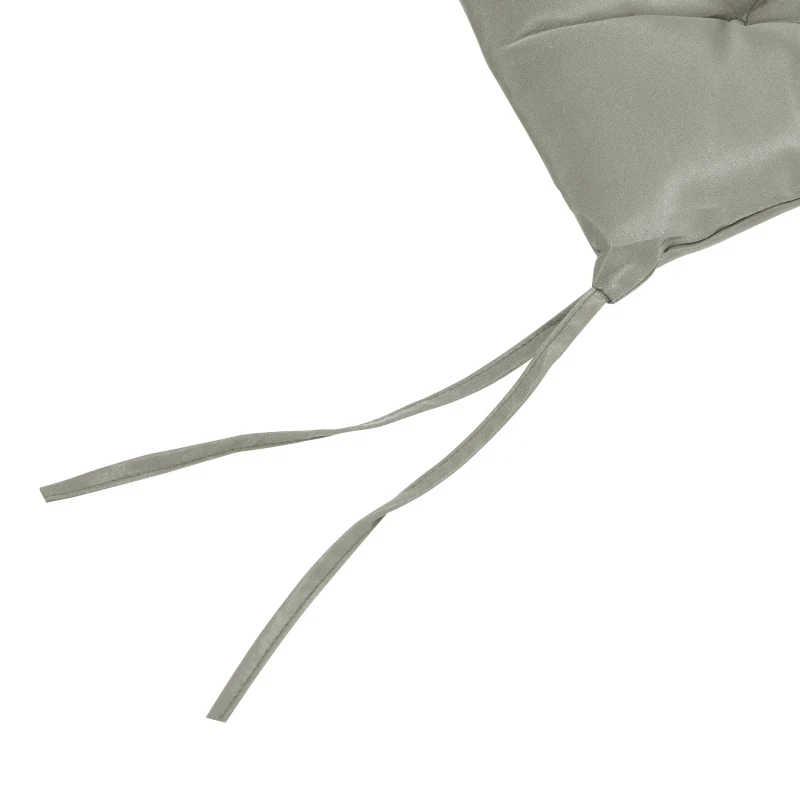 Outsunny Set of 2 Garden Chair Cushions Seat Pad with Backrest for Sunbeds, Rocking Chairs, Loungers, Outdoor & Indoor Use