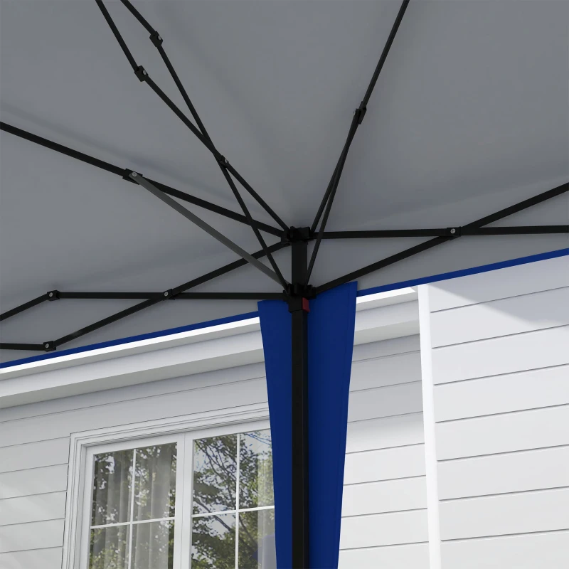 Outsunny 10' x 19.2' Outdoor Gazebo Pop Up Canopy Party Tent with Carrying Bag, Blue