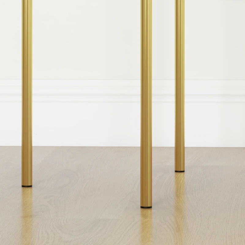 HOMCOM Backless Round Dining Chairs, Modern Stacking Stools Set of 4, Kitchen Chairs with Metal Legs, Cream White