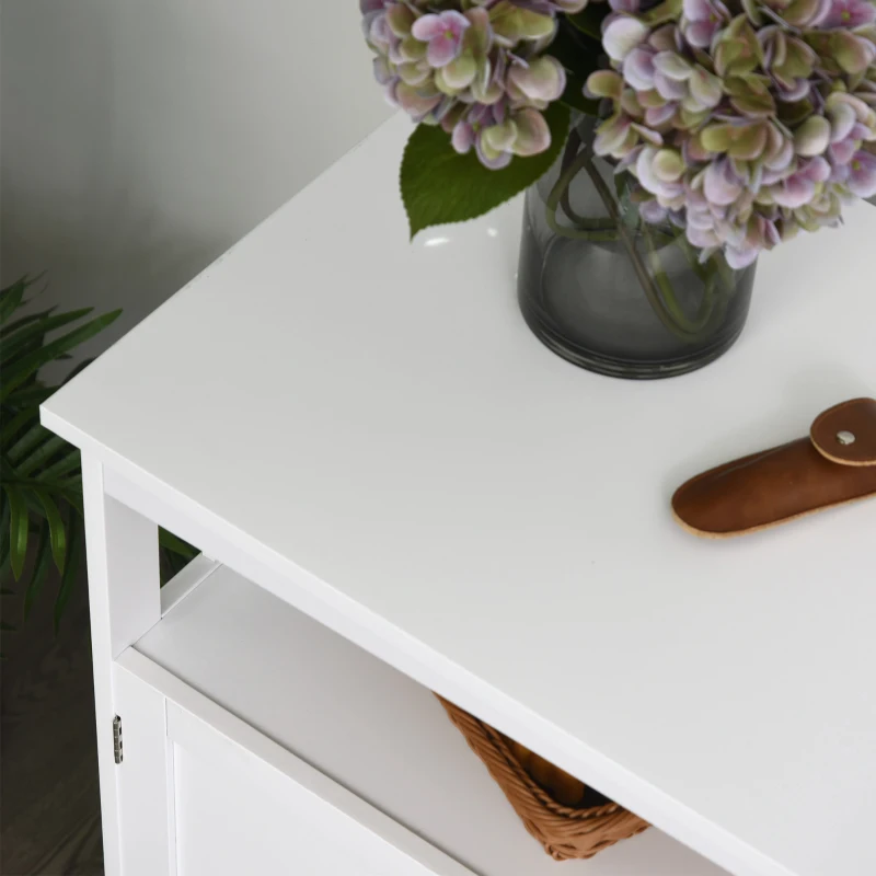 HOMCOM Wooden Console Table with Open Shelf and 2 layers Cabinet  Kitchen Furniture