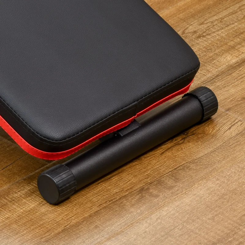 Soozier Sit Up Bench Core Workout Adjustable Thigh Support Foldable For Home Gym Exercise Black