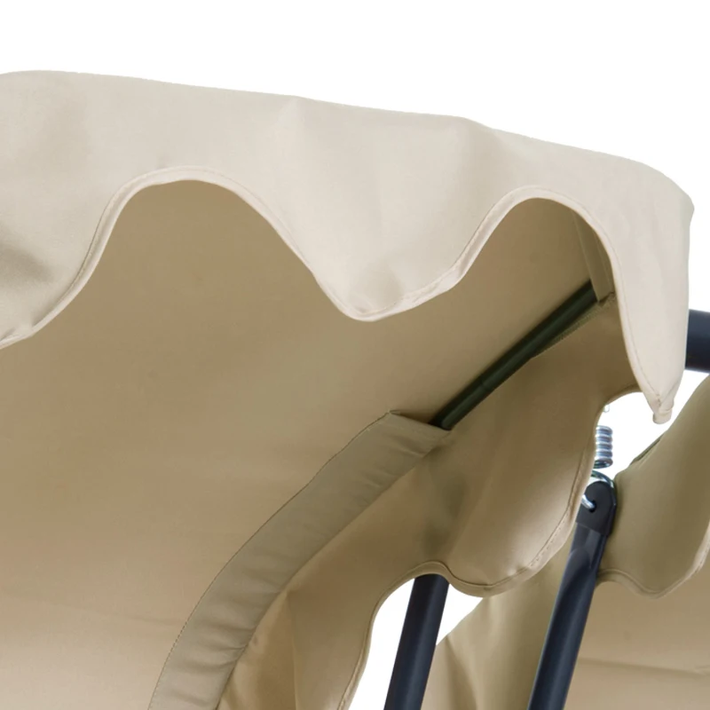 Outsunny 84A-052 Series 2-Seater Swing Canopy Replacement Top Cover, Beige