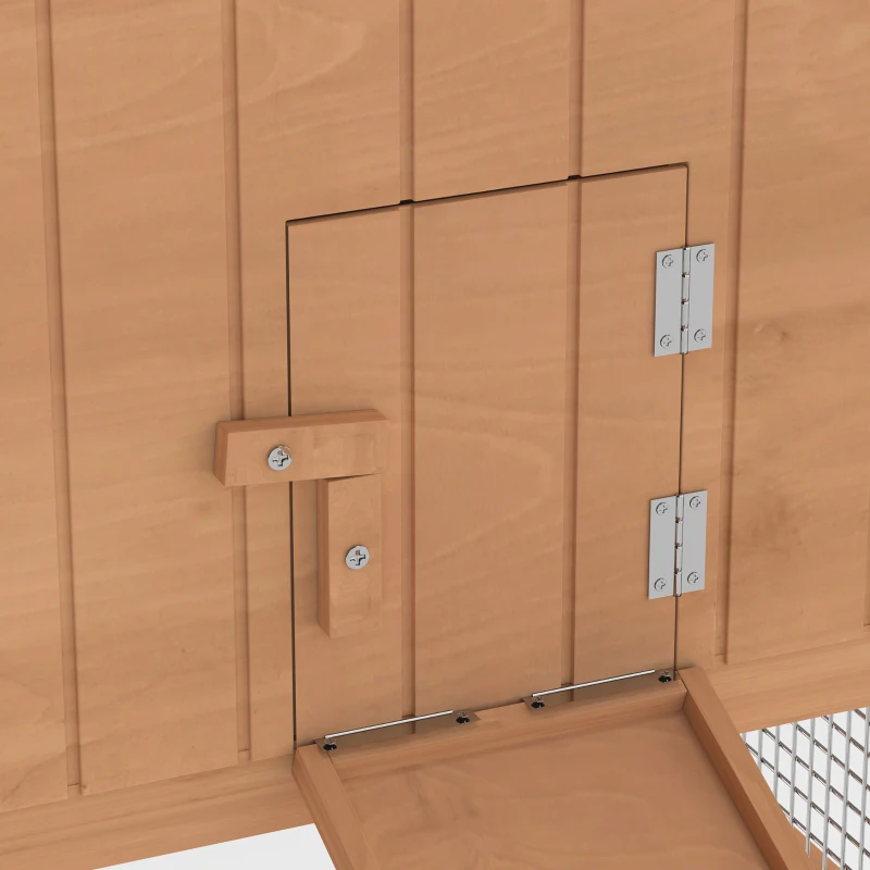 PawHut Wooden Rabbit Hutch Cage Bunny House Chicken Coop Habitats with Run