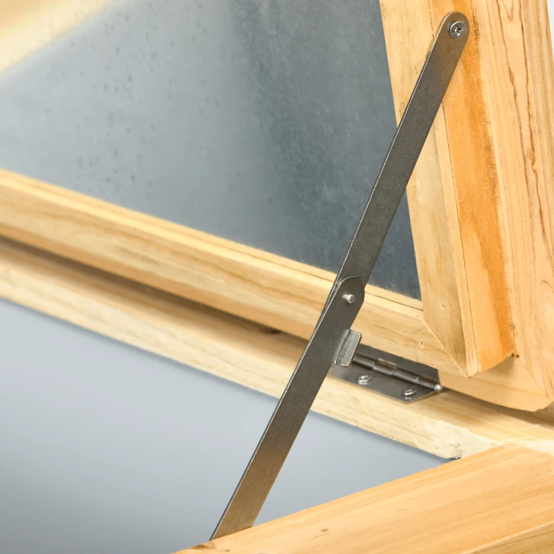 Outsunny Wooden Outdoor Cooler, Beverage Cooler with Bottle Opener for Backyard Deck Poolside Party, 54 Quart, Natural