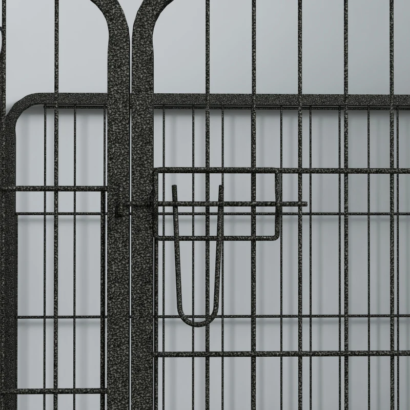 PawHut Metal Pet Playpen with Gate Indoor Outdoor for Small Animal
