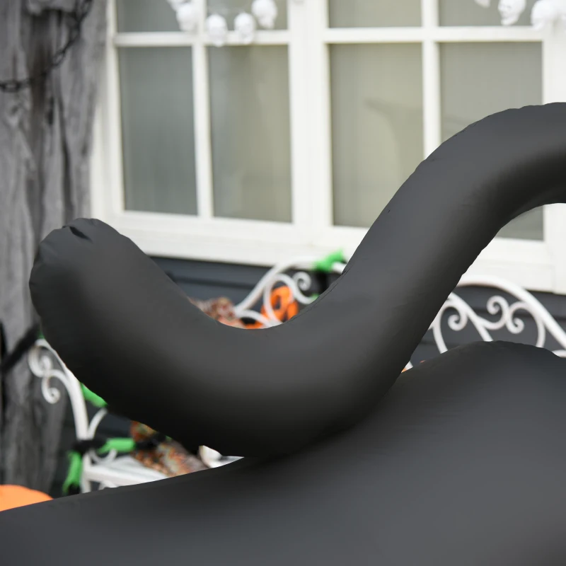 HOMCOM 6.2' Inflatable Halloween Black Cat, Blow Up Outdoor LED Yard Display, Waterproof