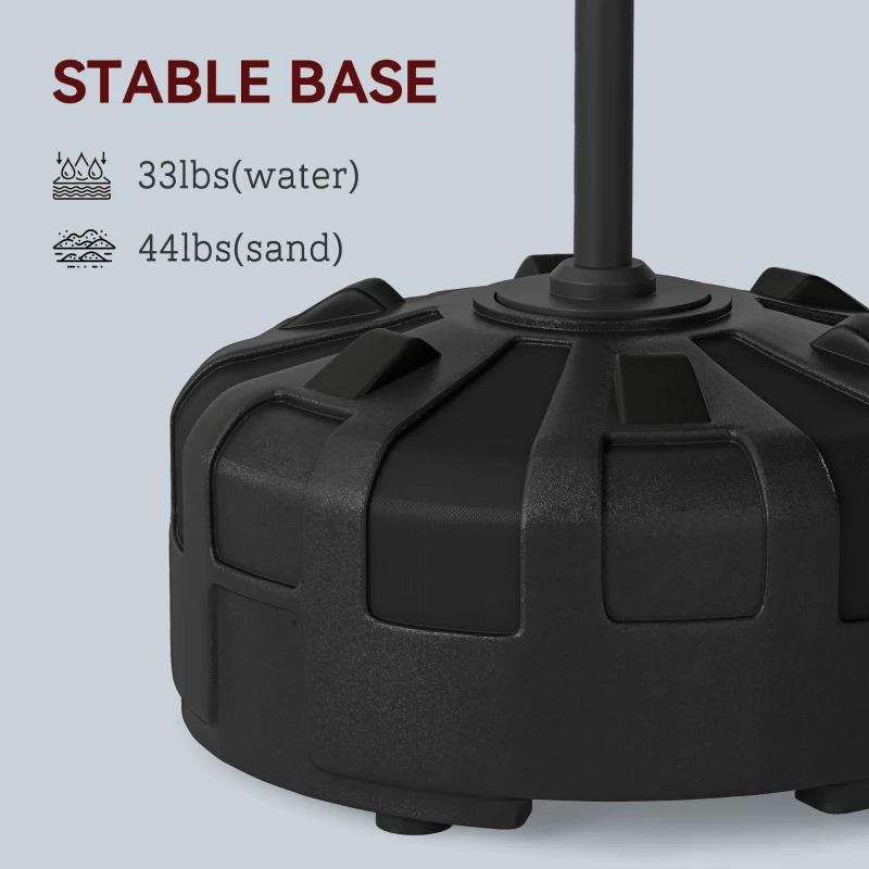 Soozier Boxing Bag with Stand, Adjustable Height Punching Speed Bag with 2 Target Arms, for Training, Exercise, Black