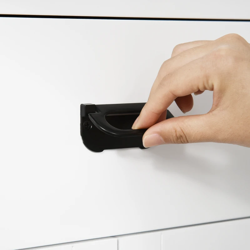 kleankin Bathroom Cabinet with Drawer, Freestanding Storage Organizer with Double Doors, Adjustable Shelf White