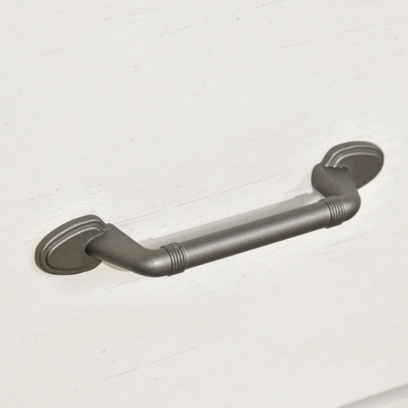 HOMCOM Farmhouse Coffee Bar Cabinet, Sideboard Buffet Cabinet Wine Cabinet with Drawers, Barn Style Doors, Wine Rack, White