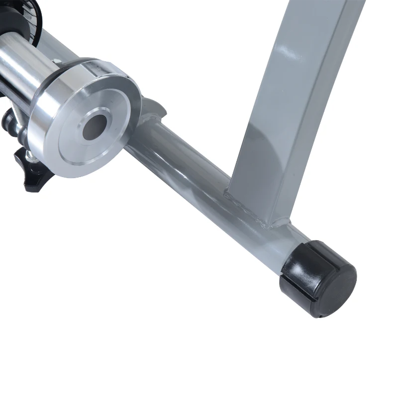 Soozier Foldable Indoor Bike Trainer, Stationary Bicycle Stand for Indoor Cycling Riding Exercise, 26-28" & 700C Wheels, Silver