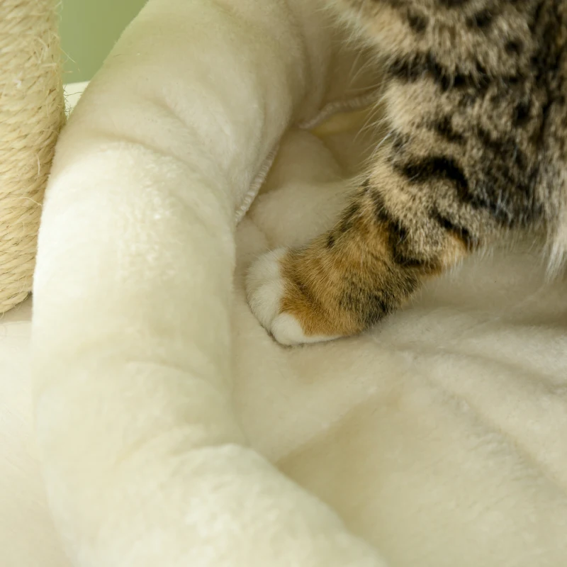 PawHut Cat Tree, 3 Level Cat Tower with Scratching Posts, Bed, Condo, Badminton Toys, for Multiple Kittens