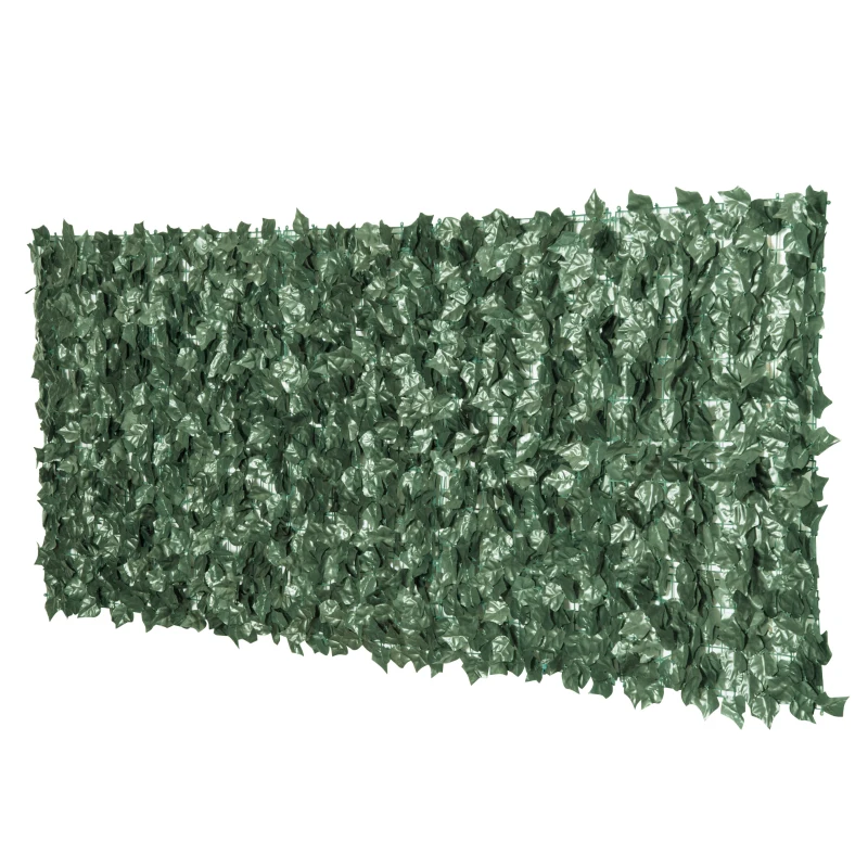 Outsunny Grass Wall Panels, 94.5" x 39" Artificial Grass Wall Decor,Greenery Backdrop Panels Wall for Outdoor, Indoor, Garden, Fence, Backyard, Dark Green