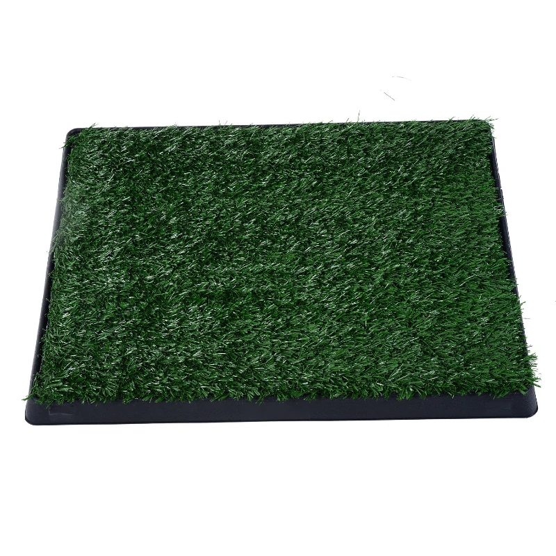 PawHut 24" x 20" Portable Potty Training Dog Pad Fake Grass for Dogs and Small Animals