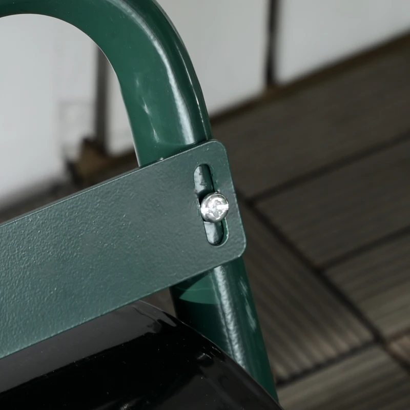 Outsunny Heavy Duty Lawn Roller, 20" Push/Tow Behind Sod Roller, Grass Flattener Filled with 11gal Water/136lbs Sand, Green