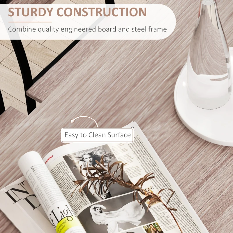 HOMCOM 5 Piece Dining Table Set for 4, Modern Kitchen Table and Chairs, Dining Room Set for Breakfast Nook, Small Space, Apartment, Space Saving